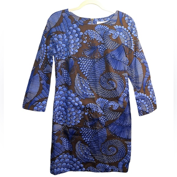 Elizabeth McKay Dresses & Skirts - Elizabeth McKay Blue and Brown Floral Dress